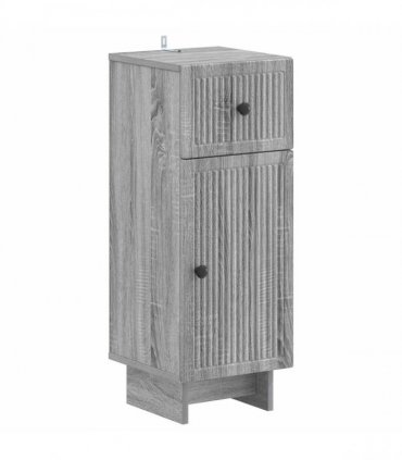 vidaXL 3 Piece Bathroom Cabinet Set EDE Grey Sonoma Engineered Wood