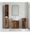 vidaXL 3 Piece Bathroom Cabinet Set EDE Old Wood Engineered Wood