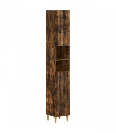vidaXL 3 Piece Bathroom Cabinet Set ARNHEM Smoked Oak Engineered Wood
