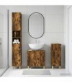 vidaXL 3 Piece Bathroom Cabinet Set DELFT Smoked Oak Engineered Wood