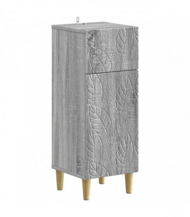 vidaXL 3 Piece Bathroom Cabinet Set DELFT Grey Sonoma Engineered Wood