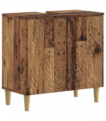 vidaXL 3 Piece Bathroom Cabinet Set DELFT Old Wood Engineered Wood