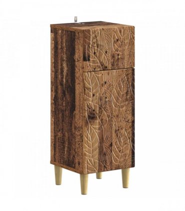 vidaXL 3 Piece Bathroom Cabinet Set DELFT Old Wood Engineered Wood