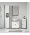 vidaXL 3 Piece Bathroom Cabinet Set BREDA High Gloss White
