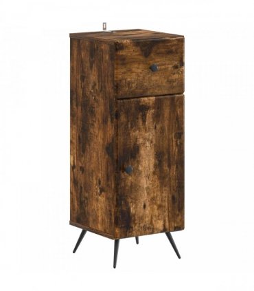 vidaXL 3 Piece Bathroom Cabinet Set BREDA Smoked Oak Engineered Wood