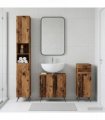 vidaXL 3 Piece Bathroom Cabinet Set BREDA Old Wood Engineered Wood