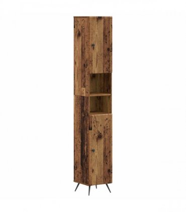 vidaXL 3 Piece Bathroom Cabinet Set BREDA Old Wood Engineered Wood