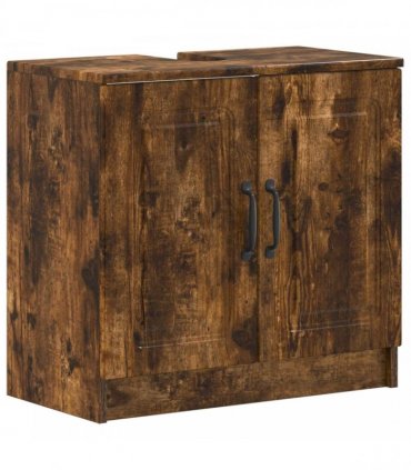 vidaXL 3 Piece Bathroom Cabinet Set UTRECHT Smoked Oak Engineered Wood