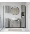 vidaXL 4 Piece Bathroom Cabinet Set EDE Grey Sonoma Engineered Wood