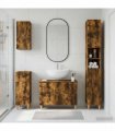 vidaXL 4 Piece Bathroom Cabinet Set ALKMAAR Smoked Oak Engineered Wood