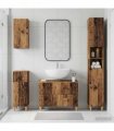 vidaXL 4 Piece Bathroom Cabinet Set ALKMAAR Old Wood Engineered Wood