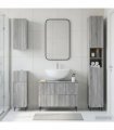 vidaXL 4 Piece Bathroom Cabinet Set ZWOLLE Grey Sonoma Engineered Wood