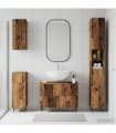 vidaXL 4 Piece Bathroom Cabinet Set ZWOLLE Old Wood Engineered Wood
