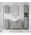 vidaXL 4 Piece Bathroom Cabinet Set ARNHEM Grey Sonoma Engineered Wood