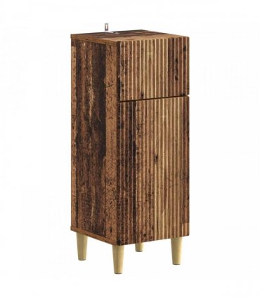vidaXL 4 Piece Bathroom Cabinet Set ARNHEM Old Wood Engineered Wood