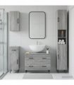 vidaXL 4 Piece Bathroom Cabinet Set HAARLEM Grey Sonoma