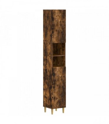 vidaXL 4 Piece Bathroom Cabinet Set DELFT Smoked Oak Engineered Wood