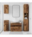 vidaXL 4 Piece Bathroom Cabinet Set UTRECHT Old Wood Engineered Wood