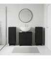 vidaXL 3 Piece Bathroom Cabinet Set EDE 3 pcs Black 30 x 31 x 80 cm