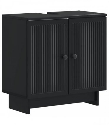 vidaXL 3 Piece Bathroom Cabinet Set EDE 3 pcs Black 30 x 31 x 80 cm
