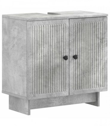 vidaXL 3 Piece Bathroom Cabinet Set EDE 3 pcs Concrete Grey