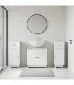 vidaXL 3 Piece Bathroom Cabinet Set EDE 3 pcs High Gloss White