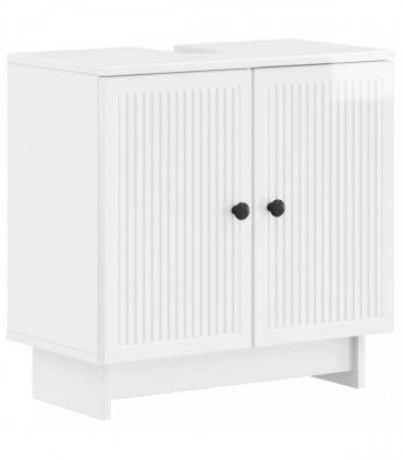 vidaXL 3 Piece Bathroom Cabinet Set EDE 3 pcs High Gloss White