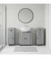 vidaXL 3 Piece Bathroom Cabinet Set EDE 3 pcs Grey Sonoma