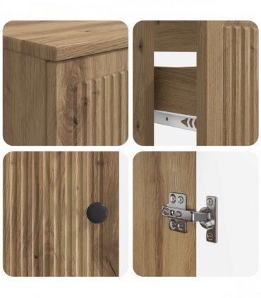 vidaXL 3 Piece Bathroom Cabinet Set EDE 3 pcs Artisan Oak