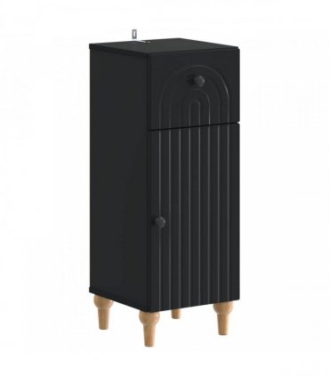 vidaXL 3 Piece Bathroom Cabinet Set ALKMAAR 3 pcs Black