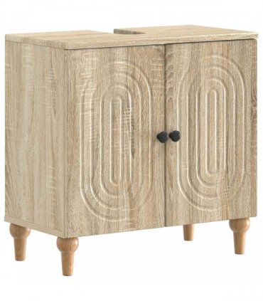 vidaXL 3 Piece Bathroom Cabinet Set ALKMAAR 3 pcs Sonoma Oak