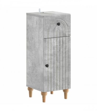 vidaXL 3 Piece Bathroom Cabinet Set ALKMAAR 3 pcs Concrete Grey