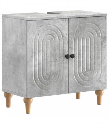 vidaXL 3 Piece Bathroom Cabinet Set ALKMAAR 3 pcs Concrete Grey