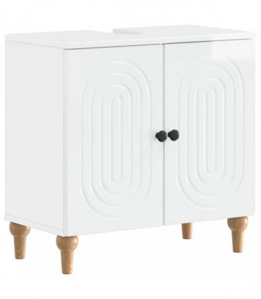 vidaXL 3 Piece Bathroom Cabinet Set ALKMAAR 3 pcs High Gloss White