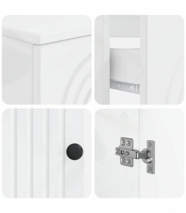 vidaXL 3 Piece Bathroom Cabinet Set ALKMAAR 3 pcs High Gloss White