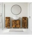 vidaXL 3 Piece Bathroom Cabinet Set ALKMAAR 3 pcs Smoked Oak
