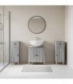 vidaXL 3 Piece Bathroom Cabinet Set ALKMAAR 3 pcs Grey Sonoma