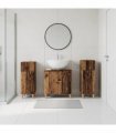 vidaXL 3 Piece Bathroom Cabinet Set ALKMAAR 3 pcs Old Wood