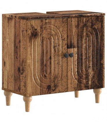 vidaXL 3 Piece Bathroom Cabinet Set ALKMAAR 3 pcs Old Wood