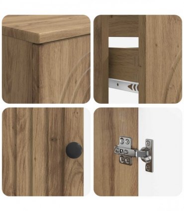 vidaXL 3 Piece Bathroom Cabinet Set ALKMAAR 3 pcs Artisan Oak