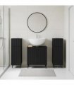 vidaXL 3 Piece Bathroom Cabinet Set ZWOLLE 3 pcs Black 30 x 31 x 80 cm