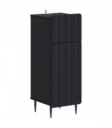 vidaXL 3 Piece Bathroom Cabinet Set ZWOLLE 3 pcs Black 30 x 31 x 80 cm