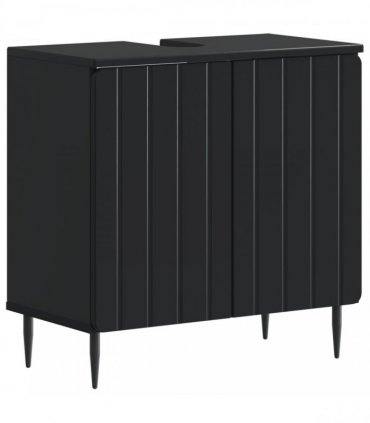 vidaXL 3 Piece Bathroom Cabinet Set ZWOLLE 3 pcs Black 30 x 31 x 80 cm