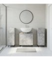 vidaXL 3 Piece Bathroom Cabinet Set ZWOLLE 3 pcs Concrete Grey