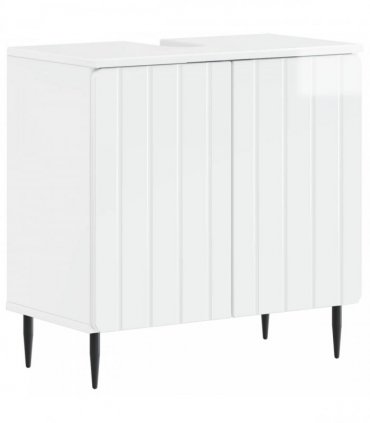 vidaXL 3 Piece Bathroom Cabinet Set ZWOLLE 3 pcs High Gloss White