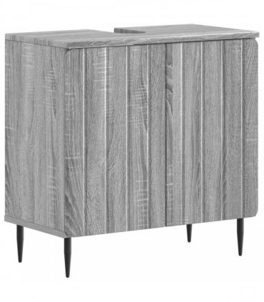 vidaXL 3 Piece Bathroom Cabinet Set ZWOLLE 3 pcs Grey Sonoma