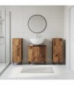 vidaXL 3 Piece Bathroom Cabinet Set ZWOLLE 3 pcs Old Wood