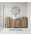 vidaXL 3 Piece Bathroom Cabinet Set ZWOLLE 3 pcs Artisan Oak