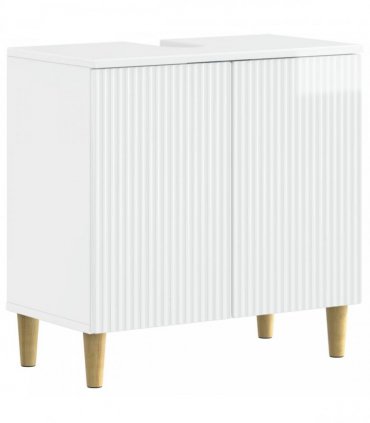 vidaXL 3 Piece Bathroom Cabinet Set ARNHEM 3 pcs High Gloss White