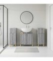vidaXL 3 Piece Bathroom Cabinet Set ARNHEM 3 pcs Grey Sonoma